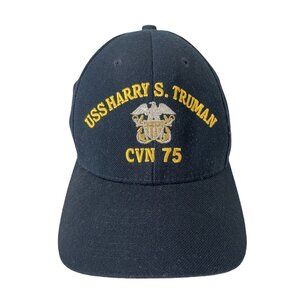 US Navy USS Harry S Truman CVN-75 Adjustable Dad Hat Cap Hook & Loop